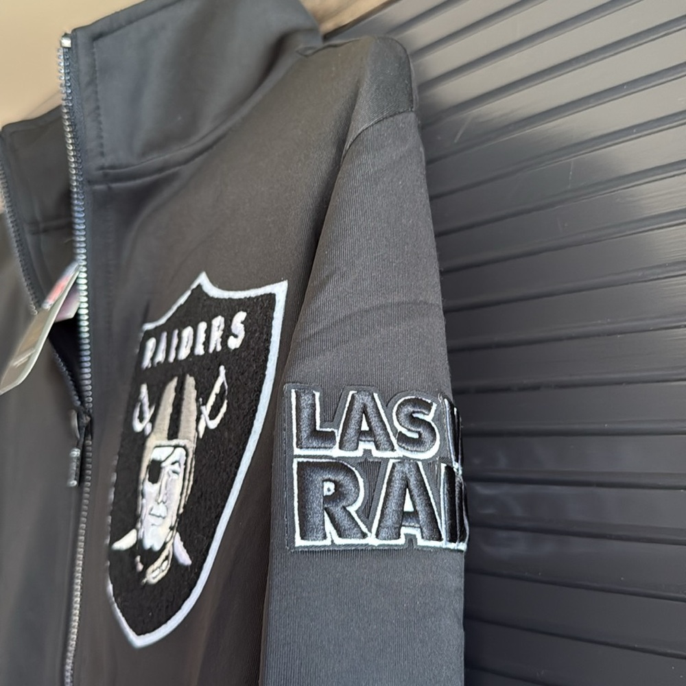 Unisex Black Raiders Jacket - 100% Cotton - Size Small - Picture 4 of 9